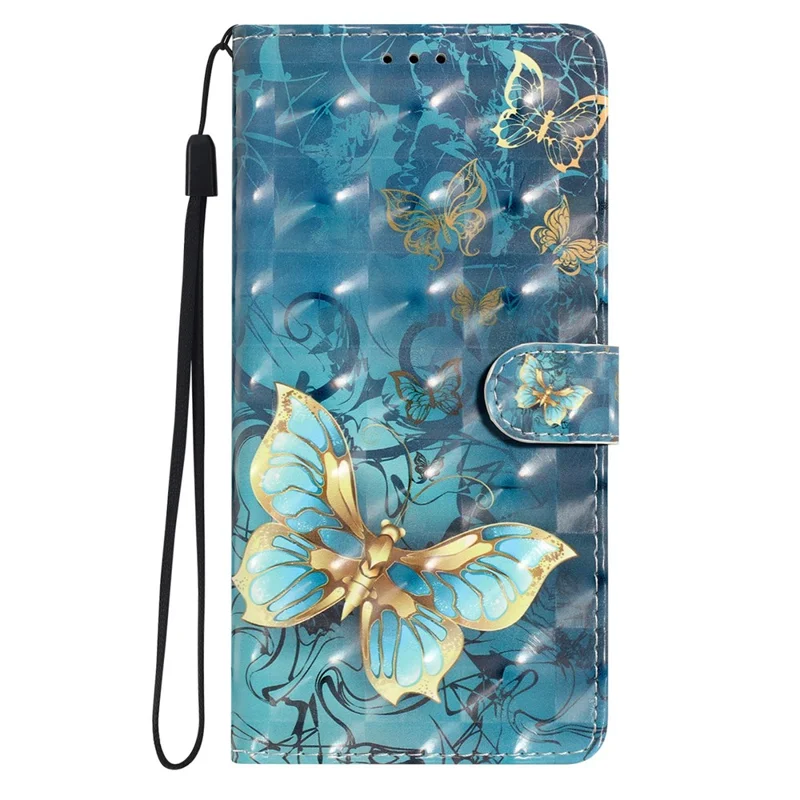 For Xiaomi 14T Pro Case PU Leather Wallet Phone Cover 3D Pattern Printing - Butterfly