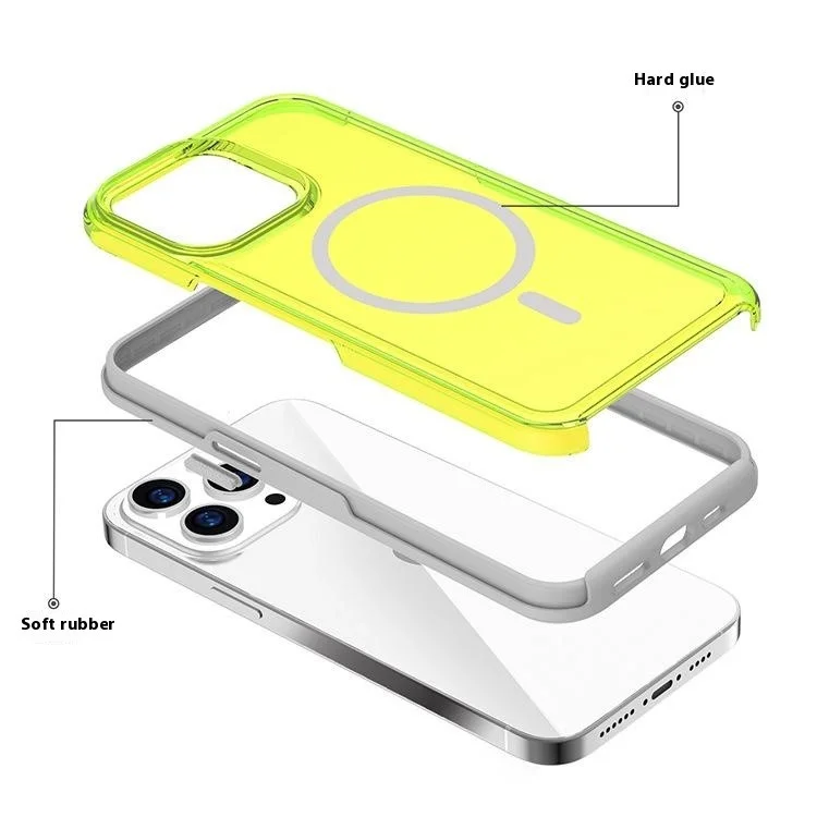 Carcasa trasera para iPhone 16 Pro Max Piel Táctil Escarcha Semitrasnparente Magnética - Azul Oscuro