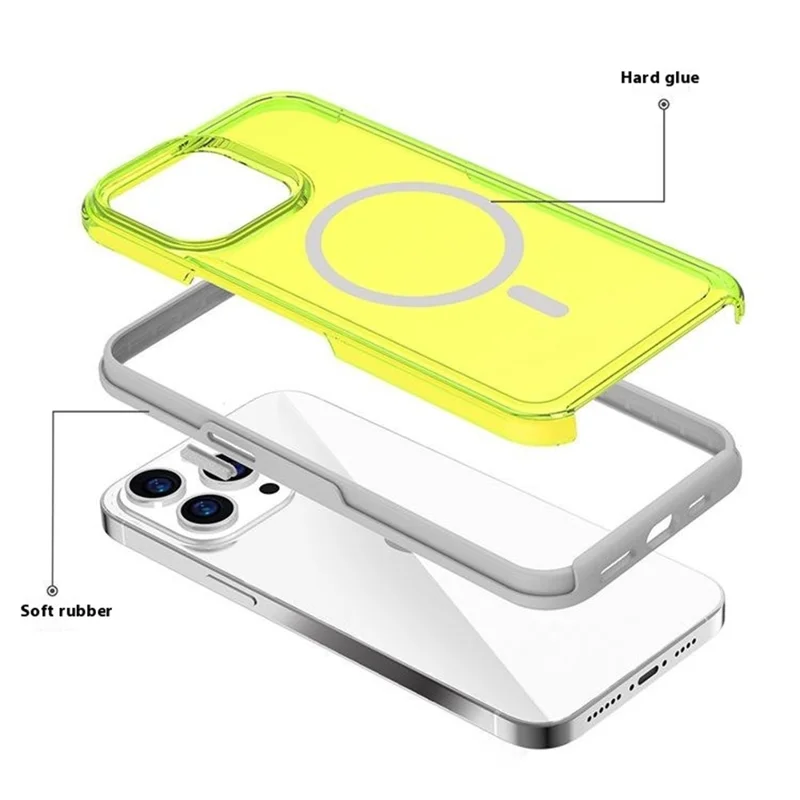 For iPhone 16 Pro Max Back Cover Skin Touch Frosted Semi-Transparent Magnetic Phone Case - Mint Green