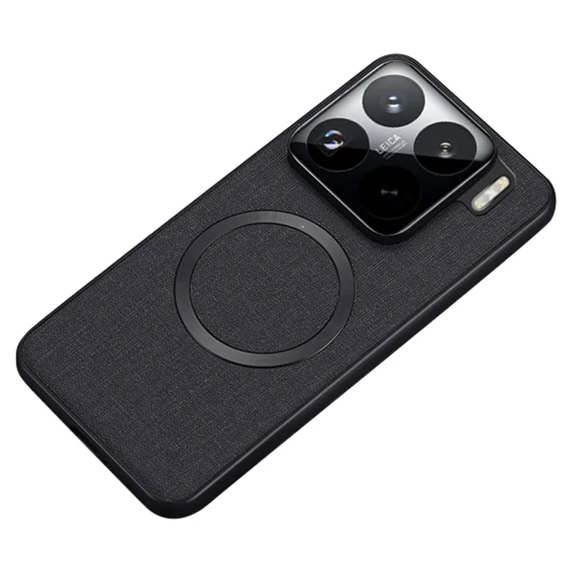 Til Xiaomi 15 Pro Case Stødfast TPU+Stof Bagdæksel Kompatibel med MagSafe - Sort
