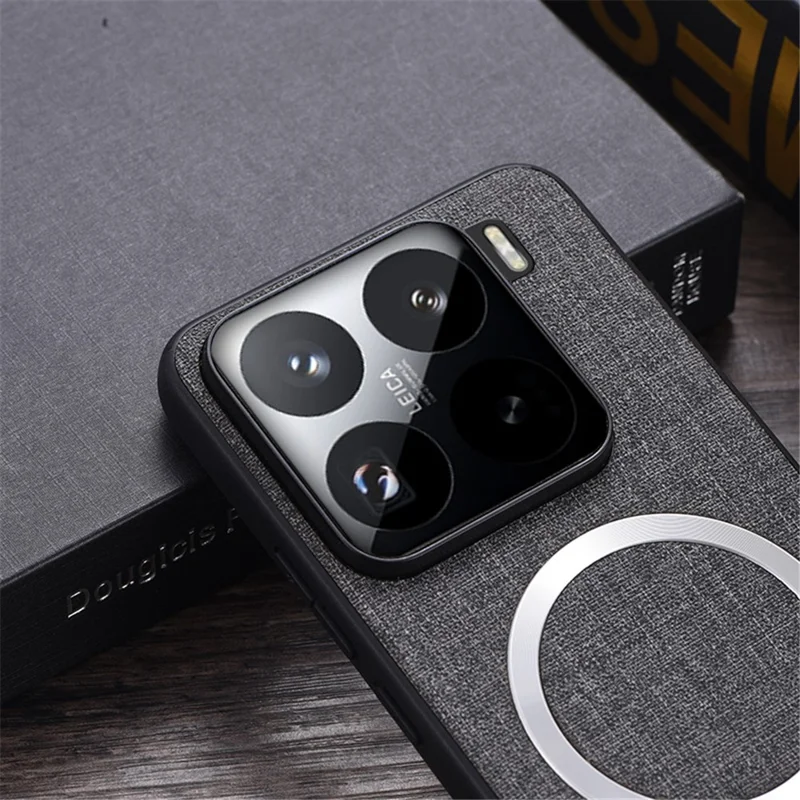 Til Xiaomi 15 Pro Case Stødfast TPU+Stof Bagdæksel Kompatibel med MagSafe - Sort