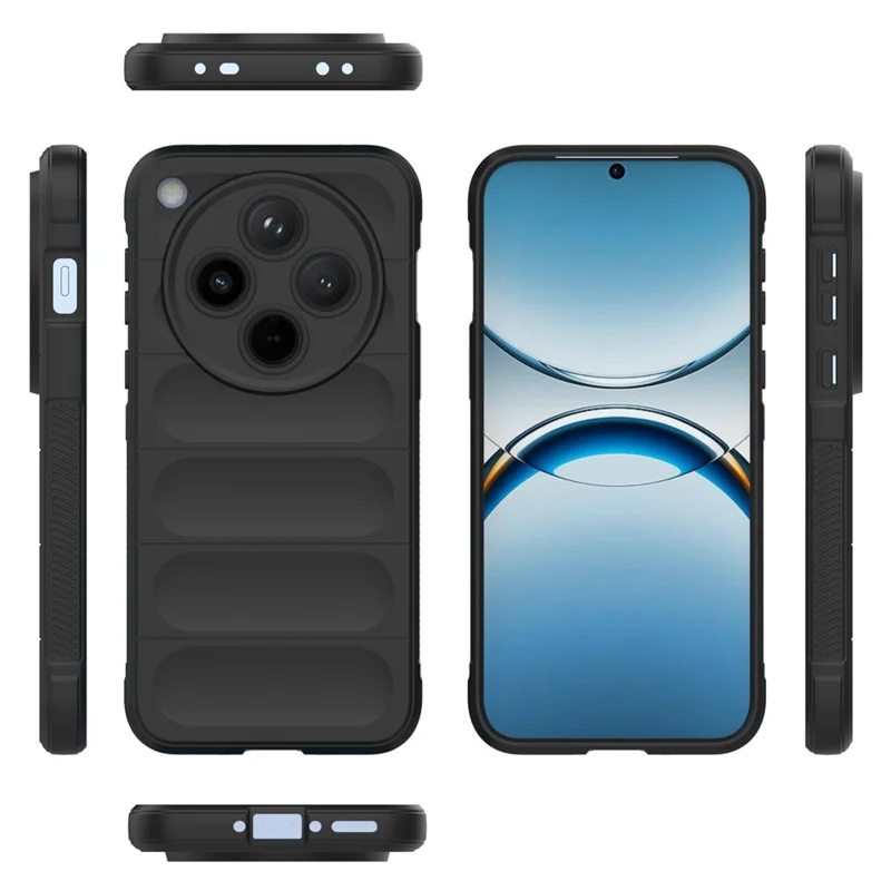 For Oppo Find X8 5G Case Anti-Drop Soft TPU Rugged Phone Back Cover - Black