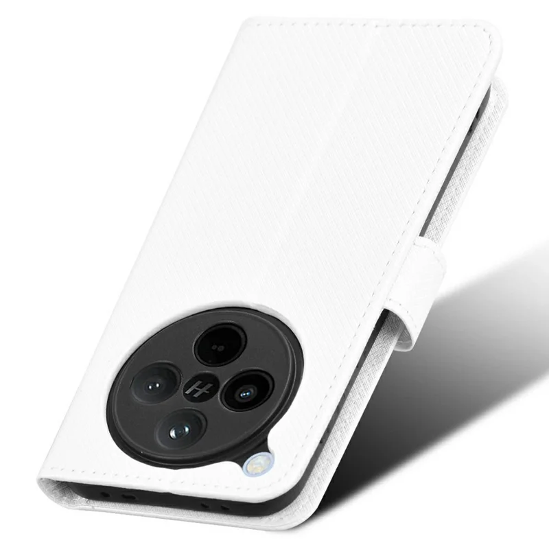 Obudowa na Oppo Find X8 5G, etui portfelowe z syntetycznej skóry PU z diamentowym wzorem – Biały