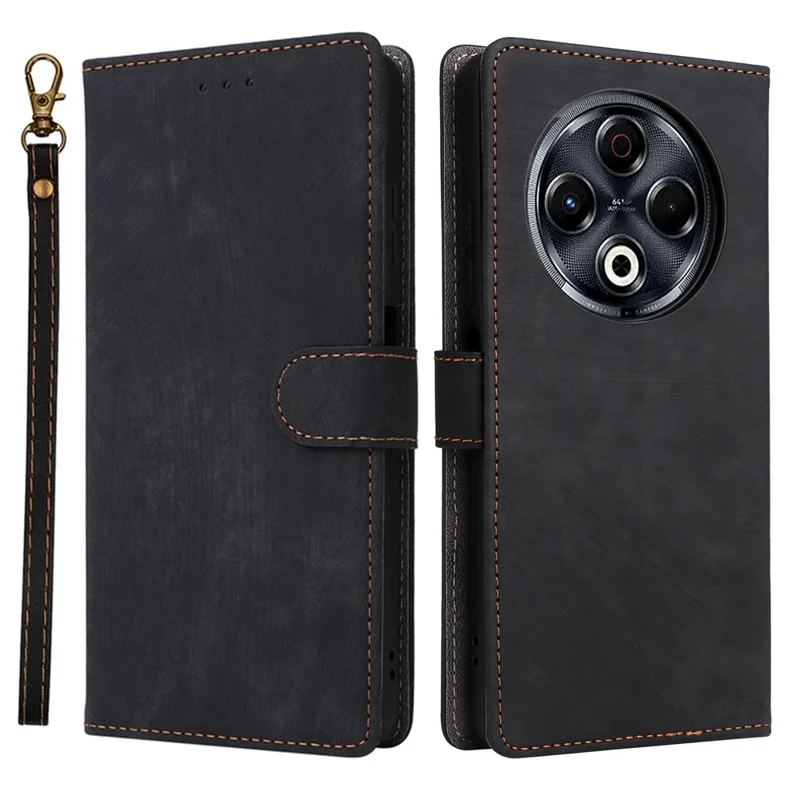 For TECNO Spark 30 4G KL6 Wallet Phone Case RFID Blocking PU Leather Flip Cover Stand View - Black