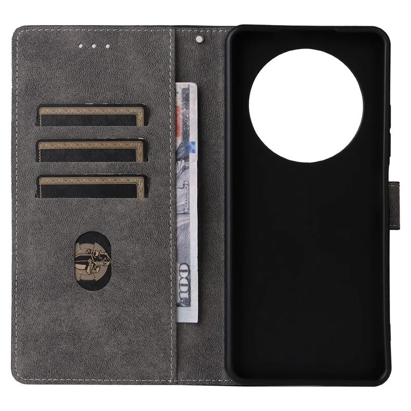 For TECNO Spark 30 4G KL6 Wallet Phone Case RFID Blocking PU Leather Flip Cover Stand View - Black