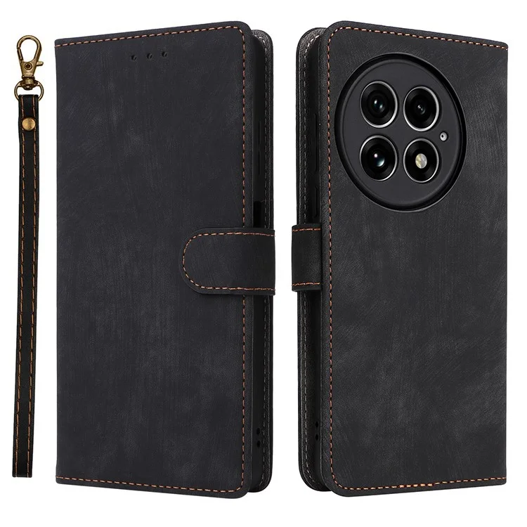 Für OnePlus 13 Wallet Phone Case RFID-blockierender PU-Leder-Flip-Cover-Ständer - Schwarz