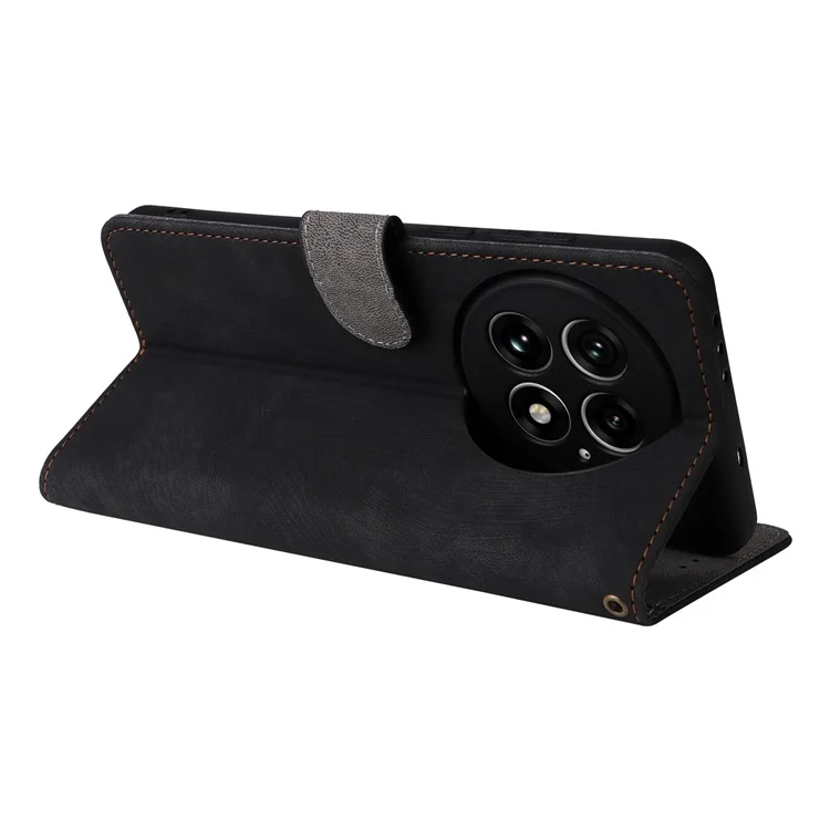 Für OnePlus 13 Wallet Phone Case RFID-blockierender PU-Leder-Flip-Cover-Ständer - Schwarz