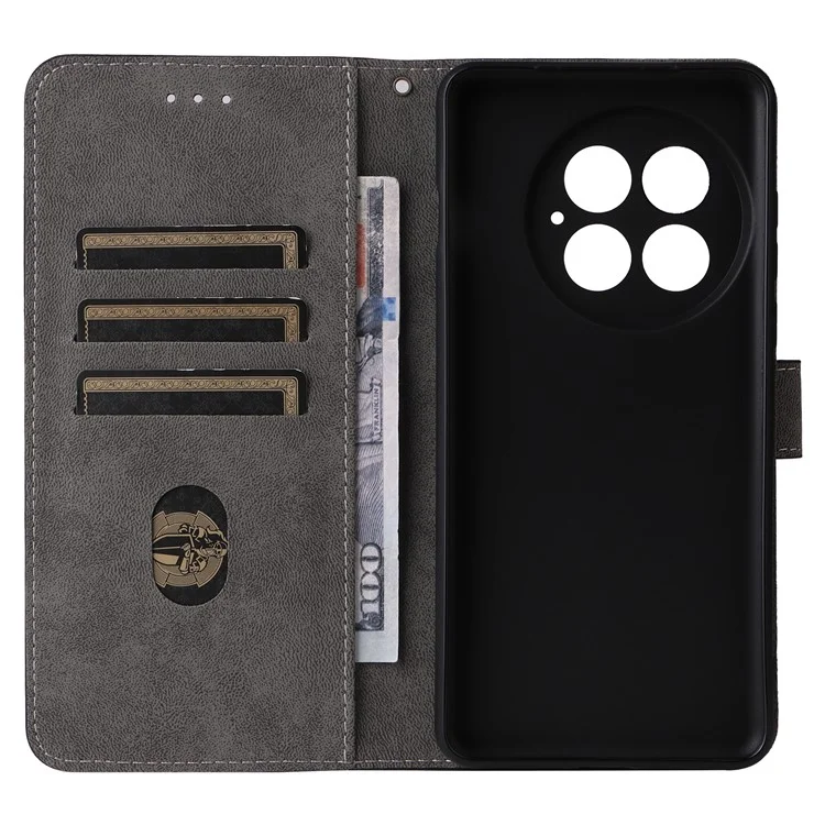 Für OnePlus 13 Wallet Phone Case RFID-blockierender PU-Leder-Flip-Cover-Ständer - Schwarz