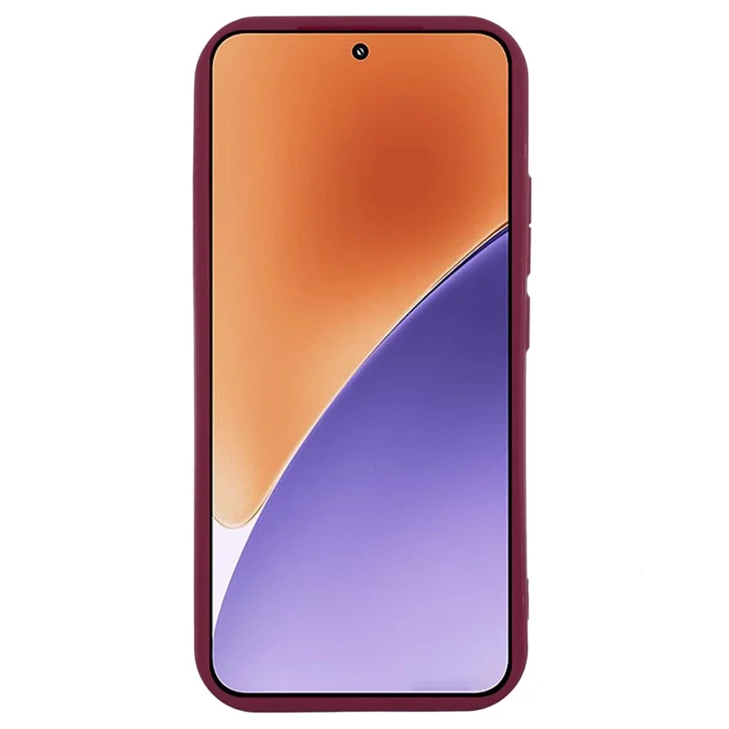 For Xiaomi 15 Case Grooved Design TPU Anti-Slip Phone Cover - Red