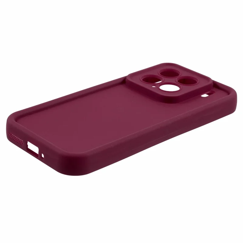 For Xiaomi 15 Case Grooved Design TPU Anti-Slip Phone Cover - Red