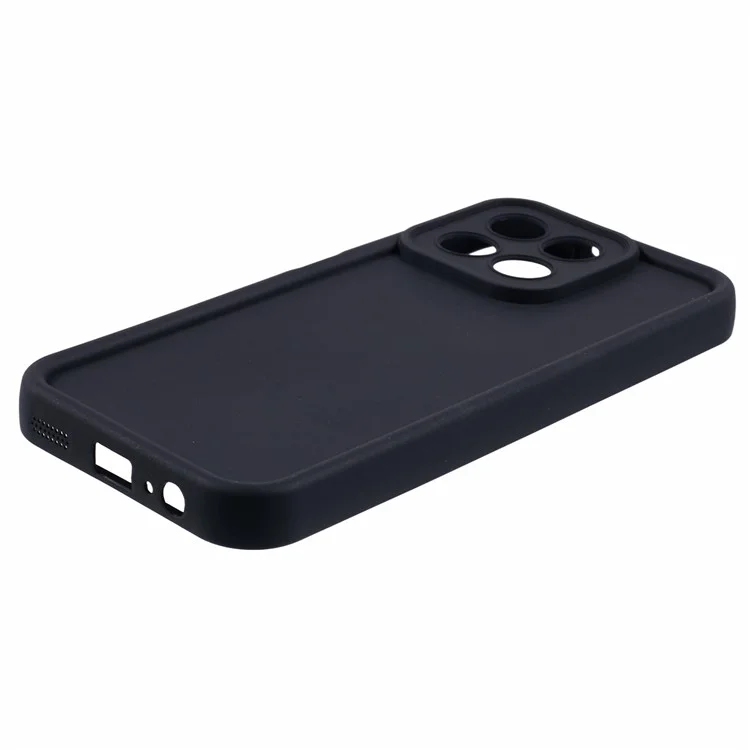 Funda para teléfono móvil con diseño acanalado de TPU antideslizante para For Honor X7c 4G / 200 Smart 5G / Play 60 Plus 5G - Negro