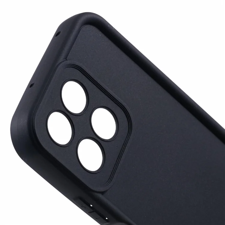 Funda para teléfono móvil con diseño acanalado de TPU antideslizante para For Honor X7c 4G / 200 Smart 5G / Play 60 Plus 5G - Negro