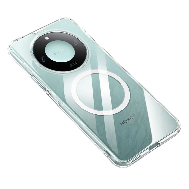 Оптовая покупка чехла для Honor X60 5G, совместимого с MagSafe, с устойчивым к царапинам покрытием из ПК+ТПУ - прозрачный