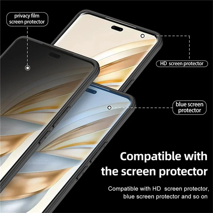 Оптовая покупка чехла для Honor X60 5G, совместимого с MagSafe, с устойчивым к царапинам покрытием из ПК+ТПУ - прозрачный