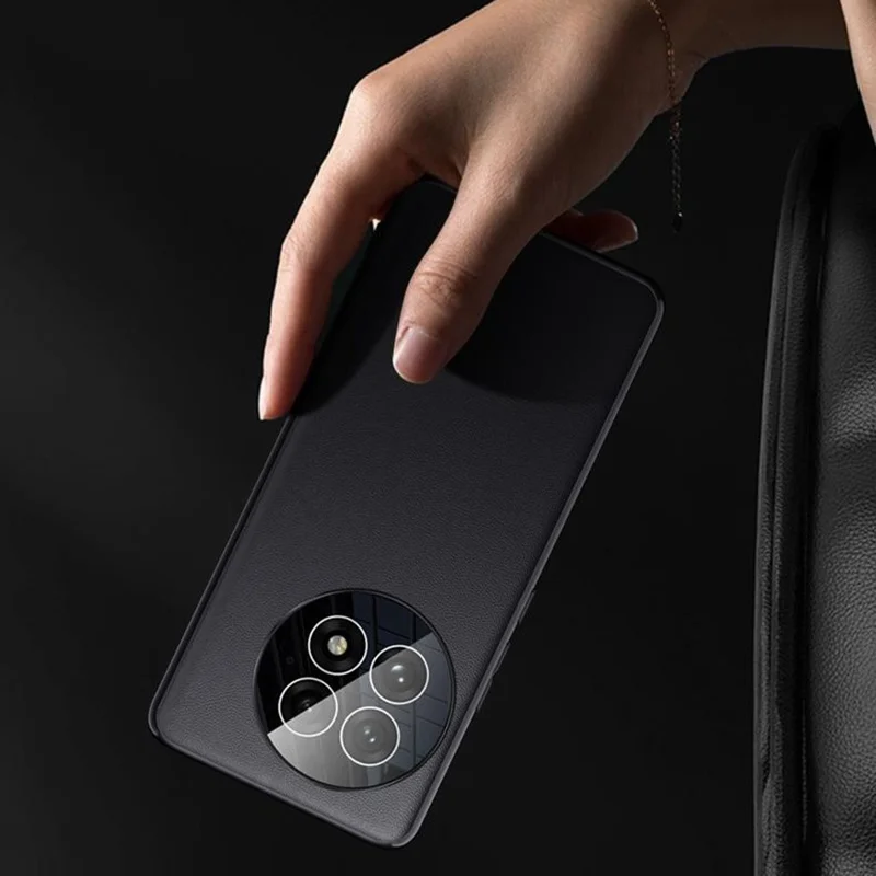 Capa para OnePlus 13 resistente a quedas de couro PU + TPU - Preta