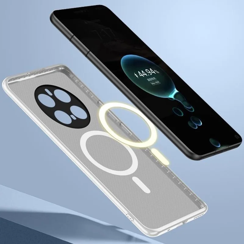 For Honor Magic7 Pro 5G Magnetic Case PU Leather+TPU+PC Back Cover (2nd Gen) - Black