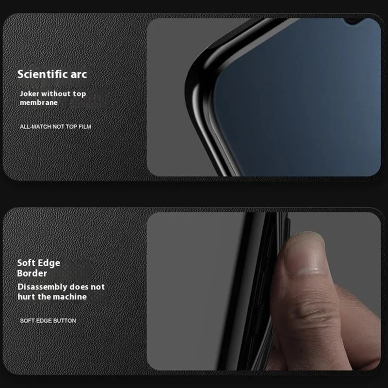 For Honor Magic7 Pro 5G Case Slim TPU+PC+PU Leather Phone Back Cover (2nd Gen) - Black