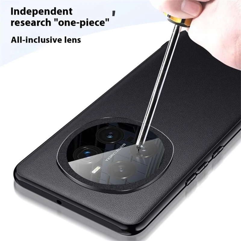 For Honor Magic7 Pro 5G Case Slim TPU+PC+PU Leather Phone Back Cover (2nd Gen) - Black