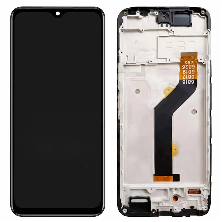 Für Infinix Hot 12 4G X6817 Grad C LCD-Bildschirm und Digitizer-Baugruppe + Rahmenersatzteil (ohne Logo)