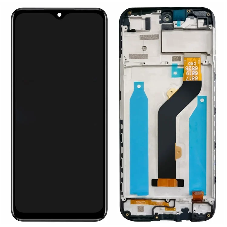 Per Infinix Hot 12 Play 4G X6816 Sostituzione parte di assemblaggio dello schermo LCD e del digitizer di Grado C + Cornice (Senza logo)