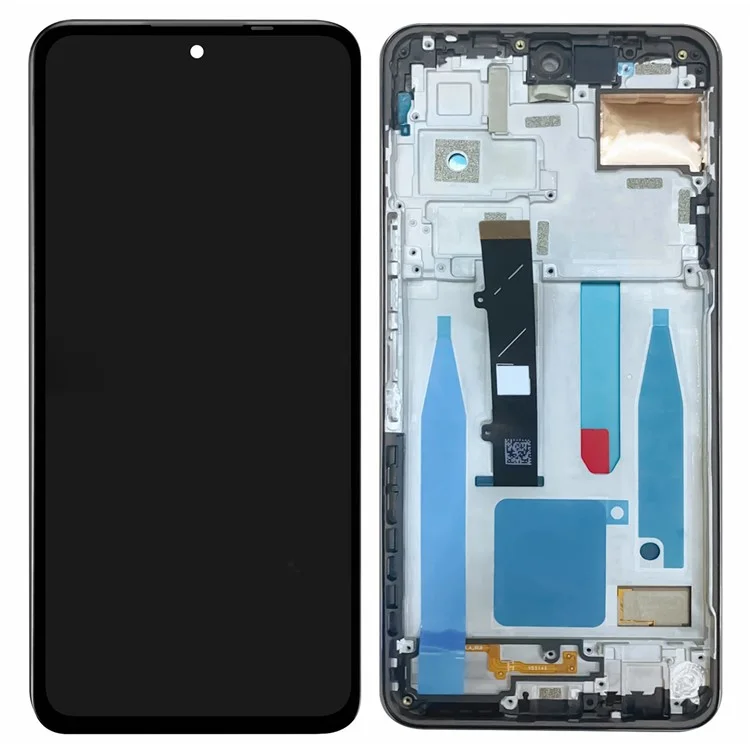 Per TECNO Camon 18 Premier CH9 OEM Grade S OLED Screen e Digitizer Assembly + Frame (senza logo) - Nero