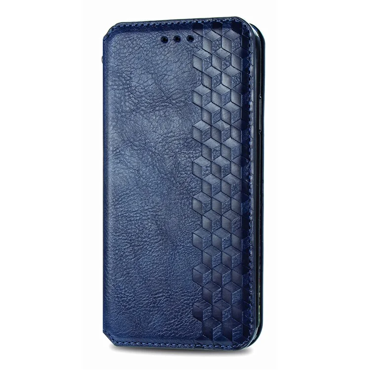 Étui pour Xiaomi Redmi Note 14 Pro 5G, motif losange, en cuir PU, étui portefeuille pour téléphone - Bleu