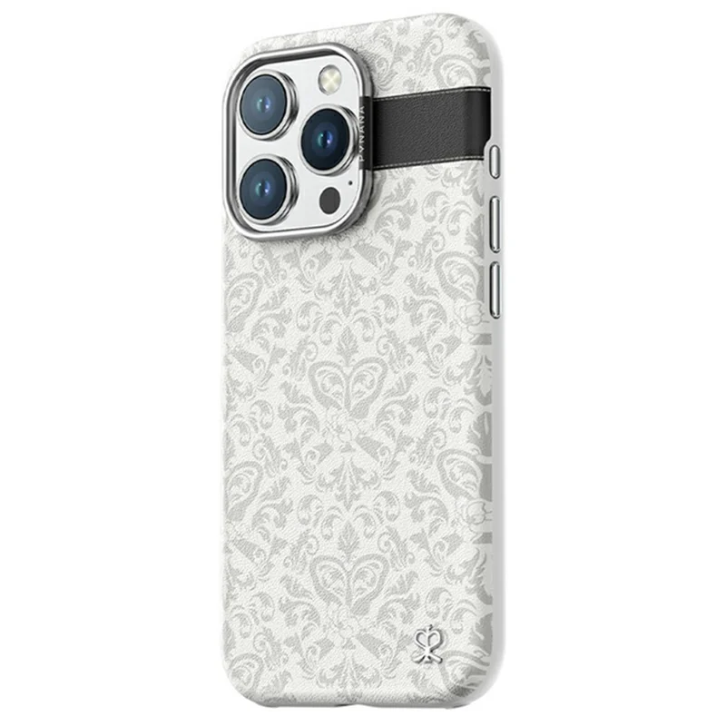 PYNANA PN-16YH2 For iPhone 16 Pro Case Compatible with MagSafe Flower Leather Back Cover