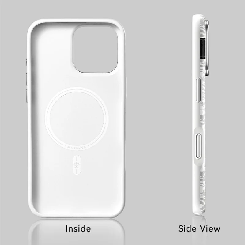 PYNANA PN-16YH2 For iPhone 16 Pro Case Compatible with MagSafe Flower Leather Back Cover