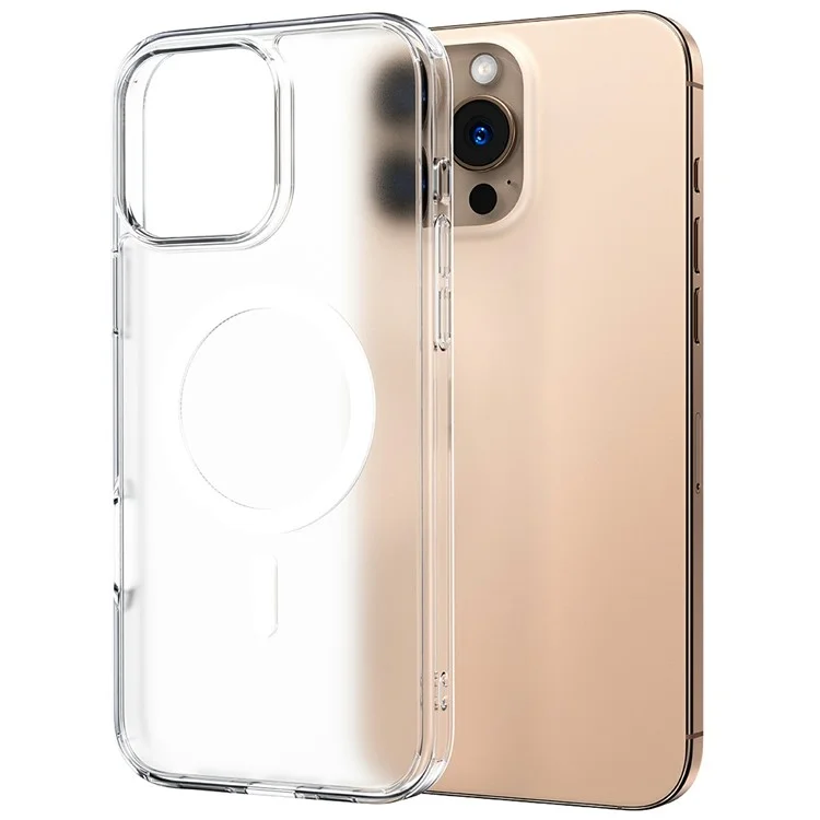 JOYROOM JR-16FG6 Funda transparente compatible con iPhone 16 Pro, con cubierta trasera mate de PC+TPU compatible con MagSafe