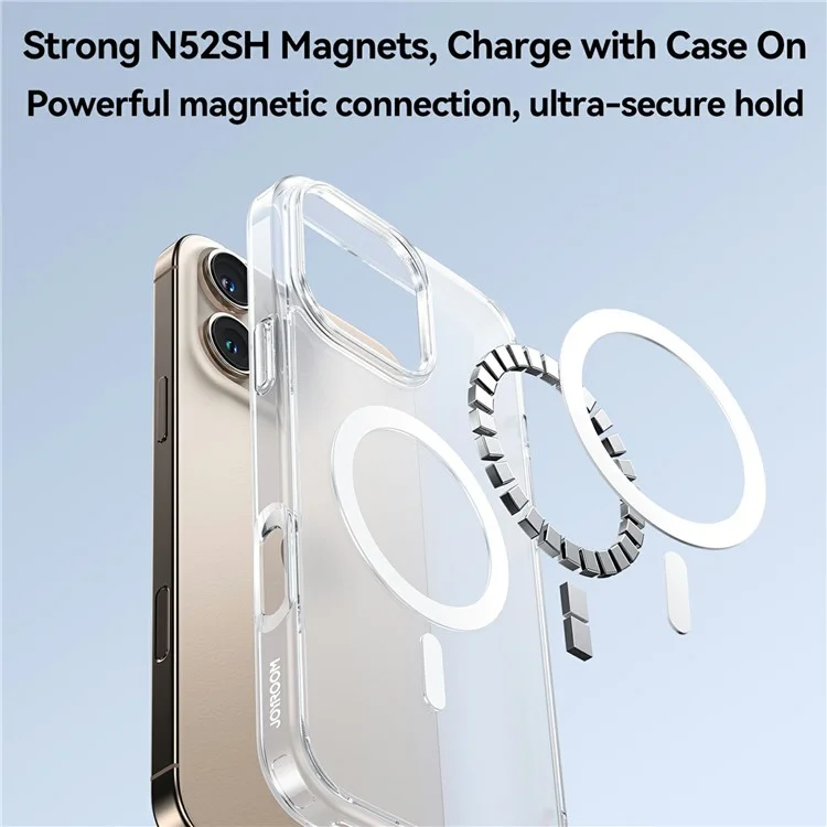 JOYROOM JR-16FG8 For iPhone 16 Pro Max Clear Case Compatible with MagSafe PC+TPU Matte Back Cover