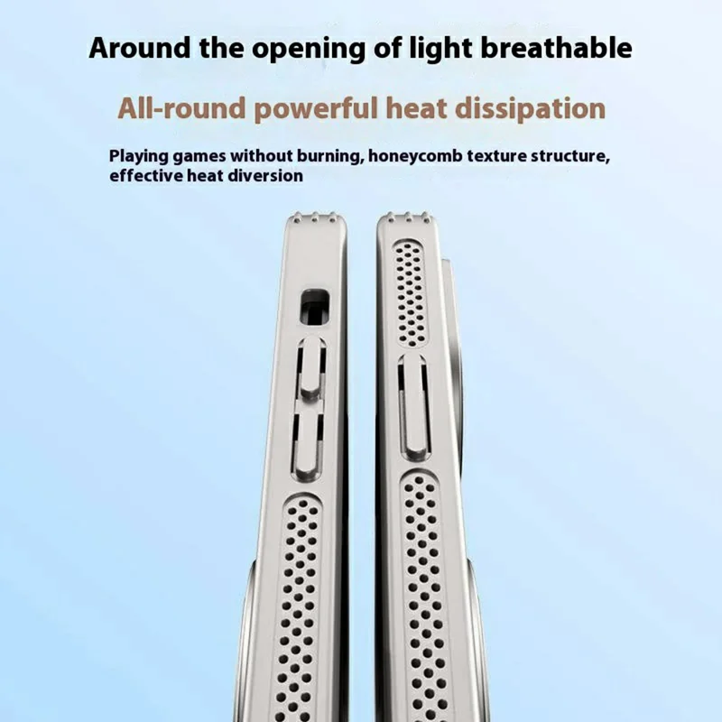 For iPhone 14 Case Compatible with MagSafe Kickstand TPU+PC Heat Dissipation Phone Cover - Grey