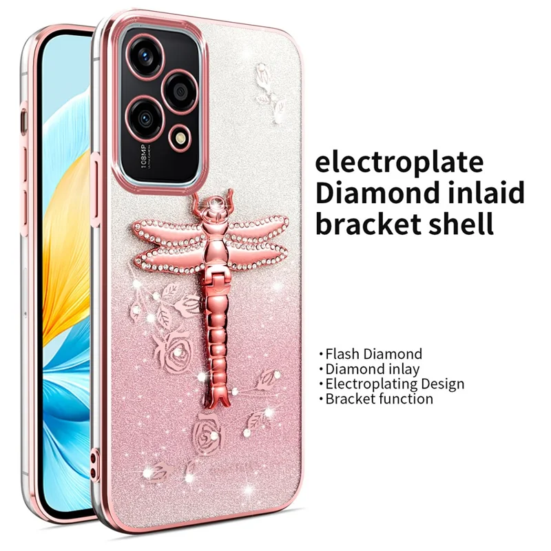 KADEM For Honor 200 Lite Case Dragonfly Kickstand TPU Flowers Glitter Phone Cover - Pink

Перевод на русский язык:

Чехол KADEM For Honor 200 Lite, подставка-стойка, TPU, цветы с блестками, чехол для телефона - розовый