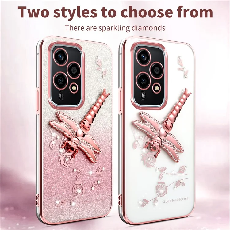 KADEM For Honor 200 Lite Case Dragonfly Kickstand TPU Flowers Glitter Phone Cover - Pink

Перевод на русский язык:

Чехол KADEM For Honor 200 Lite, подставка-стойка, TPU, цветы с блестками, чехол для телефона - розовый