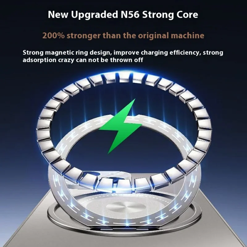 For iPhone 15 Plus Case Compatible with MagSafe Kickstand TPU+PC Heat Dissipation Phone Cover - Grey