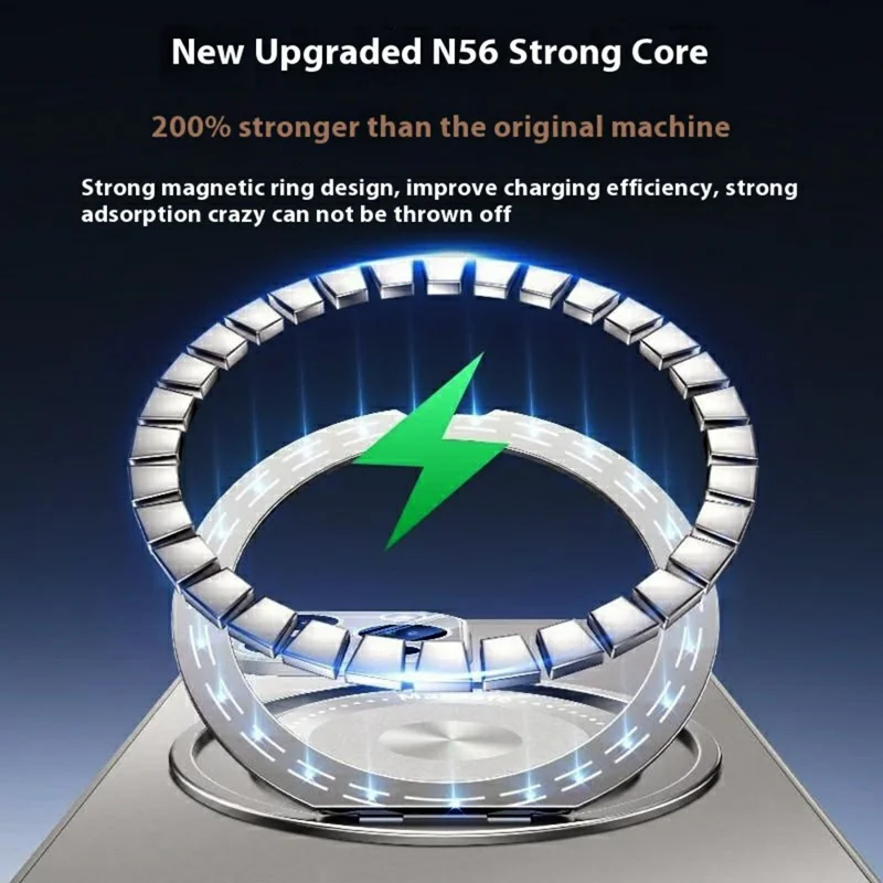 For iPhone 16 Pro Max Case Compatible with MagSafe Kickstand TPU+PC Heat Dissipation Phone Cover - Grey