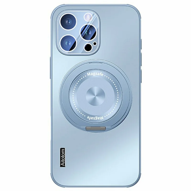 For iPhone 16 Pro Max Case Compatible with MagSafe Kickstand TPU+PC Heat Dissipation Phone Cover - Blue