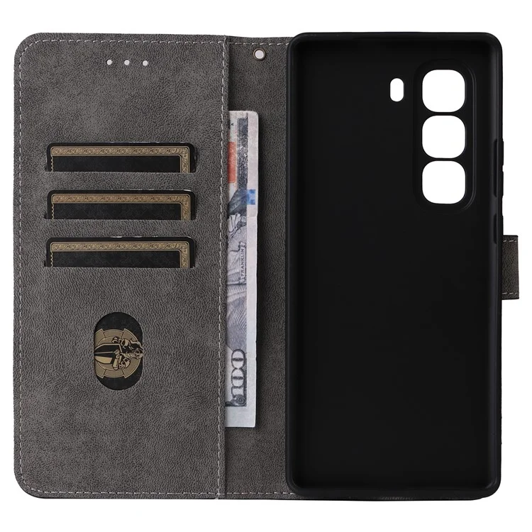 Für Infinix Hot 50 Pro 4G X6881 Wallet Phone Case RFID-blockierender PU-Leder-Flip-Cover-Ständer - Schwarz