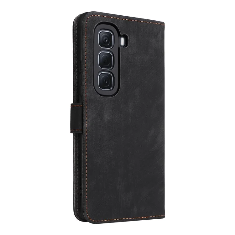 Für Infinix Hot 50 Pro+ 4G X6880 Wallet-Handyhülle mit RFID-Blockierung, PU-Leder-Klapphülle, Ständer-Ansicht - Schwarz