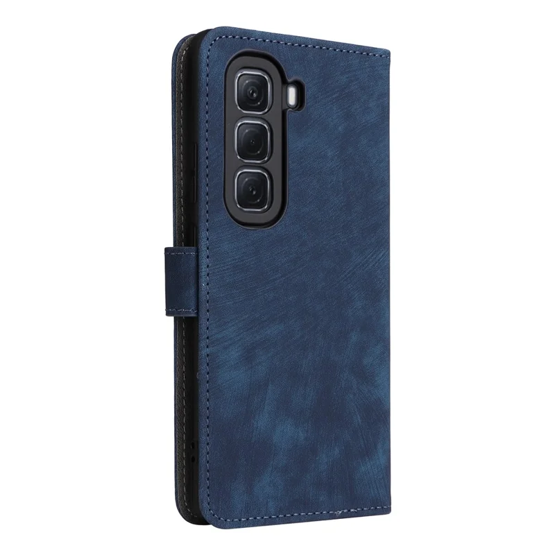 Funda de cartera para Infinix Hot 50 Pro+ 4G X6880, con bloqueo RFID, de piel de PU, con tapa abatible y soporte, color azul.