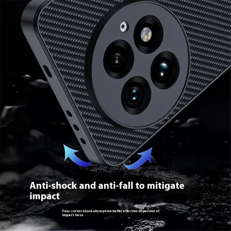 Per OnePlus 13 Case Carbon Fiber Texture Ultra Slim PC Phone Cover - Nero