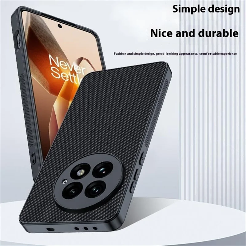 Per OnePlus 13 Case Carbon Fiber Texture Ultra Slim PC Phone Cover - Nero