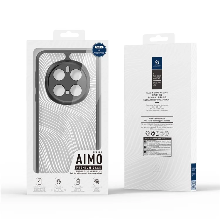 Serie Dux Ducis Aimo Para Honor Magic7 Pro 5G Case TPU+PC Matte Phone Cover (certificación Reach) - Negro