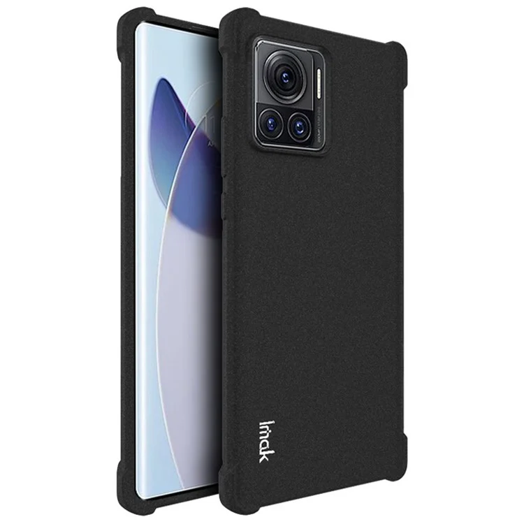 IMAK For Motorola Moto X30 Pro 5G / Edge 30 Ultra 5G Matte TPU Protective Cover Four Corner Airbag Phone Drop-proof Case - Black