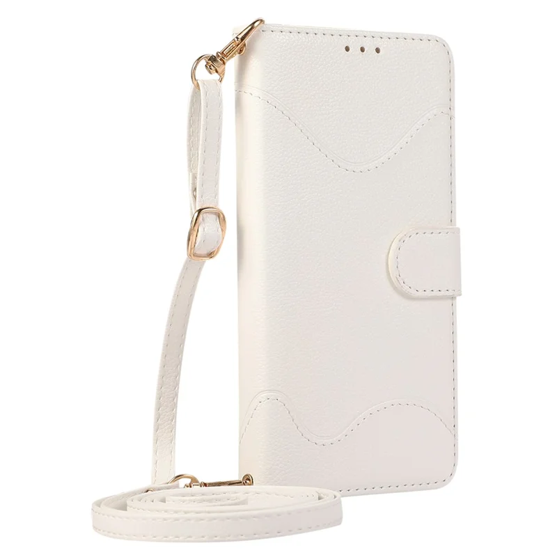 For Samsung Galaxy A15 5G / 4G Leather Phone Case with Card Holder, Wallet, Straps Protective Flip Cover - White