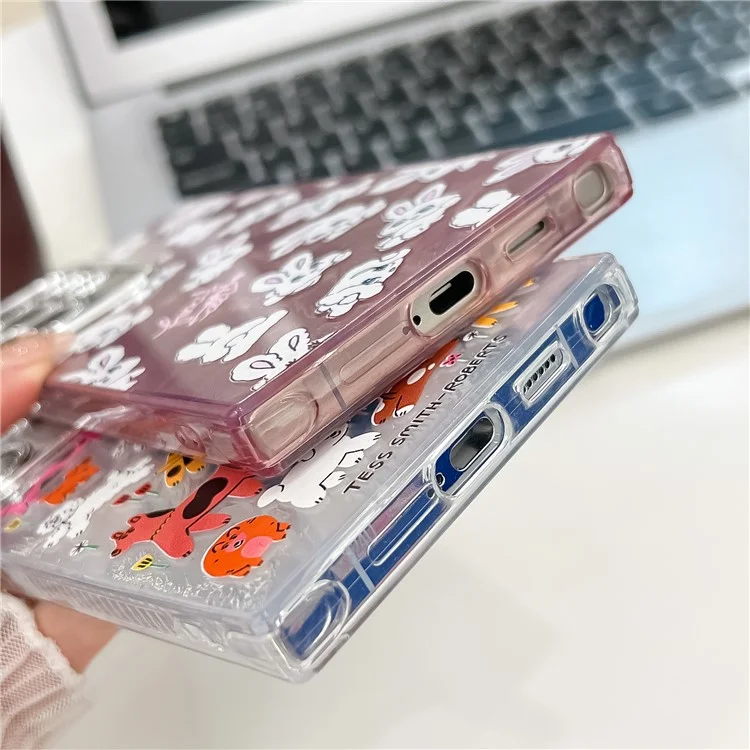 Für das Samsung Galaxy S24 Ultra Case IMD Cartoon PC+TPU Schutzhülle mit Glaslinsenfilm - MK2