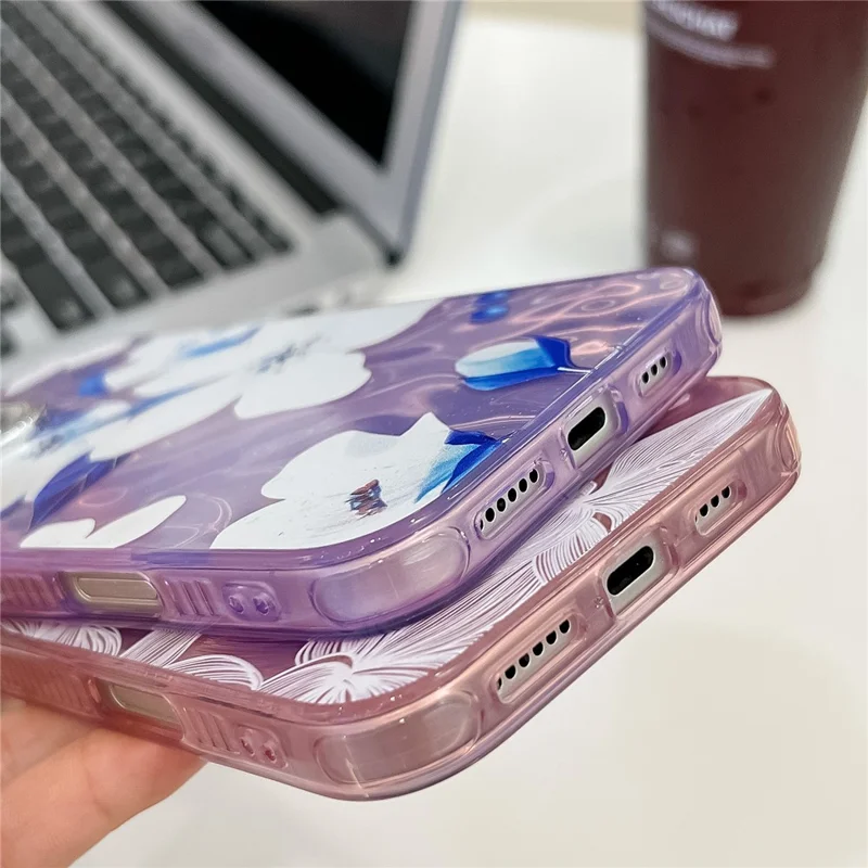 For iPhone 16 Pro Case Electroplated IMD TPU+PC Phone Back Cover with Glass Lens Film - FL10