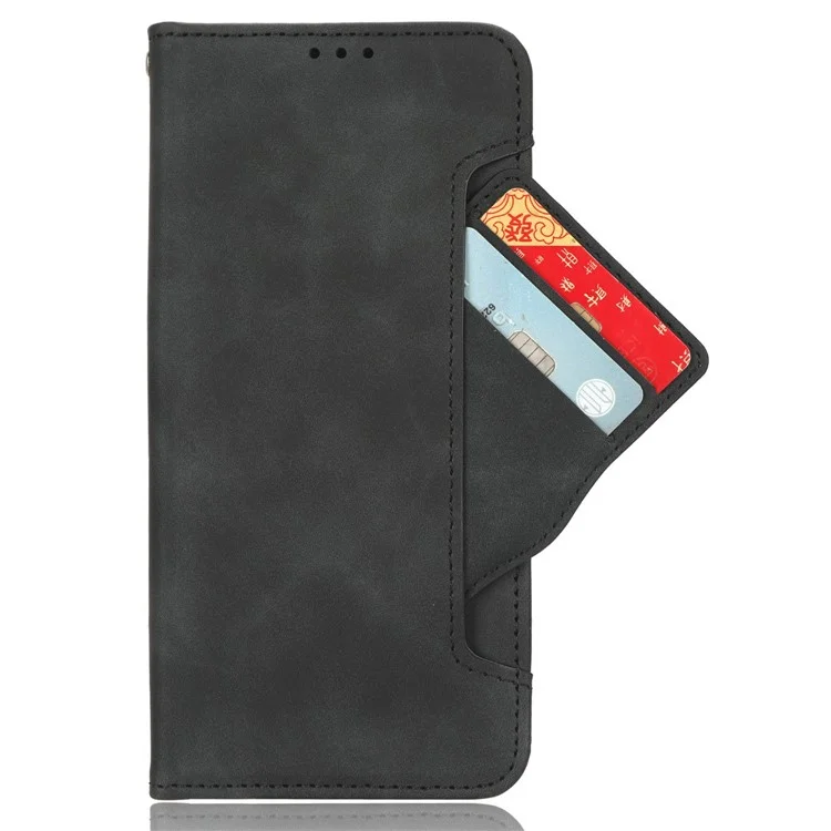 For TECNO Spark 30 5G KL8 / Pova 6 Neo 5G Leather Case Phone Wallet Cover with Multiple Card Slots - Black