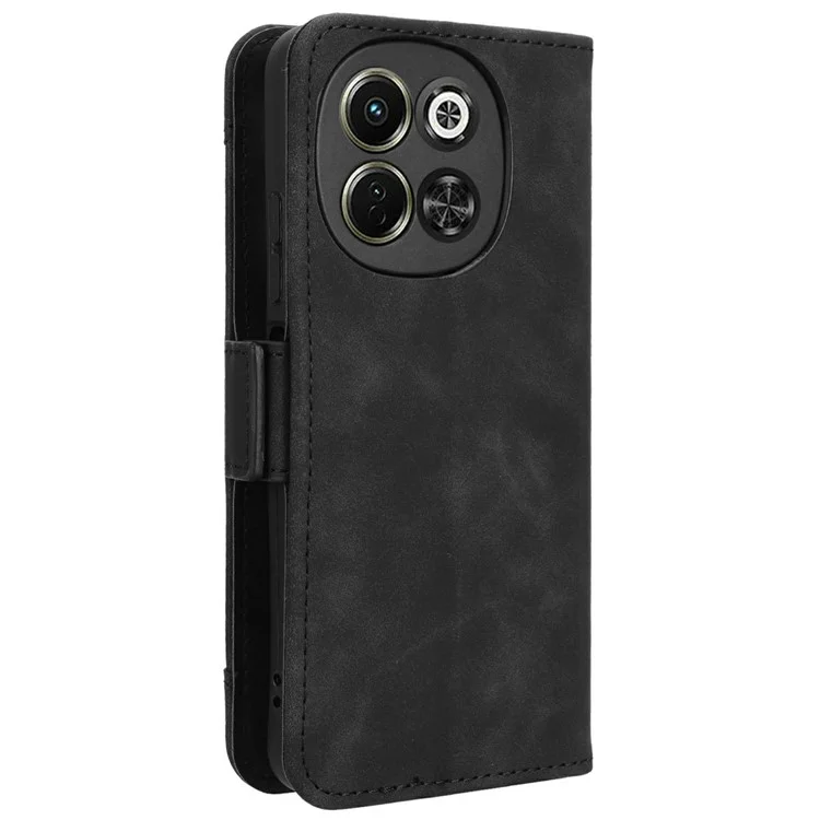 For TECNO Spark 30 5G KL8 / Pova 6 Neo 5G Leather Case Phone Wallet Cover with Multiple Card Slots - Black