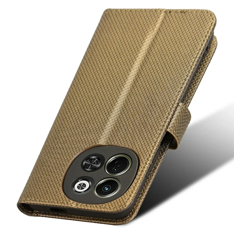 For TECNO Spark 30 5G KL8 / Pova 6 Neo 5G Case PU Leather Diamond Texture Wallet Phone Cover - Brown