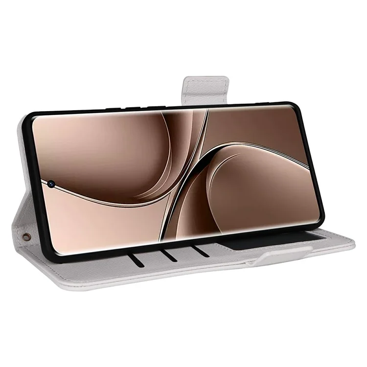 Custodia per vivo V40e 5G / iQOO Z9s 5G in pelle PU con texture a litchi, flip cover per telefono - Bianco
